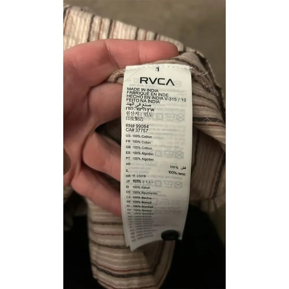 RVCA Women's Striped Button-Front Midi Dress Multicolor Size S - Picture 5 of 5